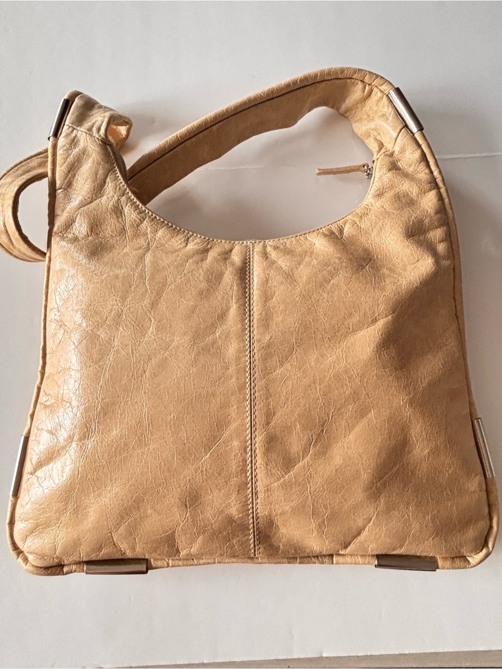 Vintage Browns Couture slouchy crackle leather hobo shoulder bag